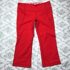 Lululemon red cropped pants sz 8